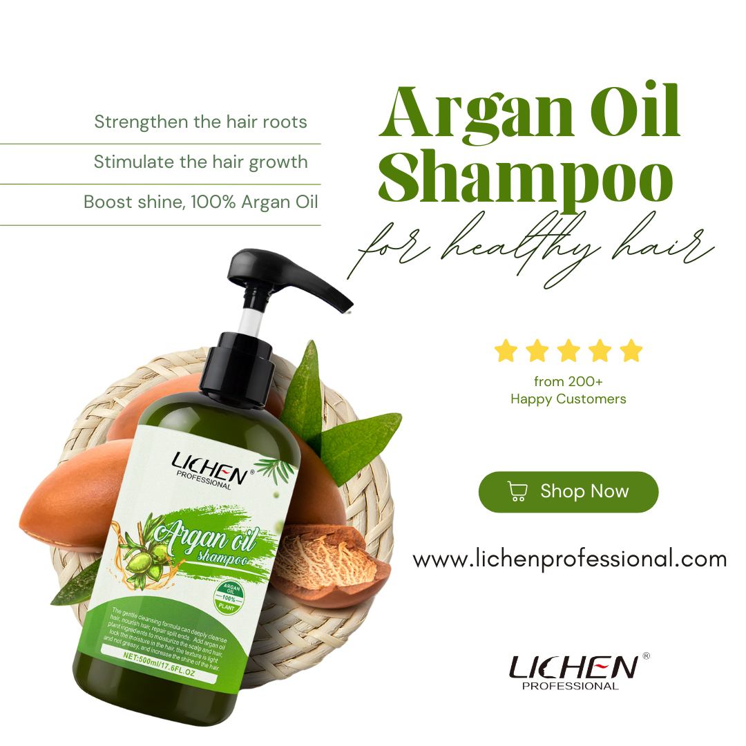 Experience Ultimate Hair Nourishment with Lichen Professional's Argan Oil Shampoo and Hair Mask Duo