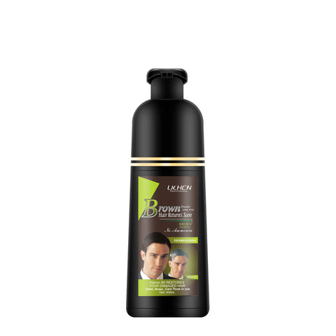 DARK BROWN HAIR COLOR SHAMPOO 400 ml (Pump Bottle)