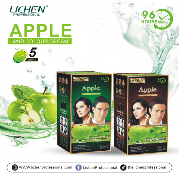 Lichen Apple hair colour cream 1000ml 500ml cream + 500ml developer