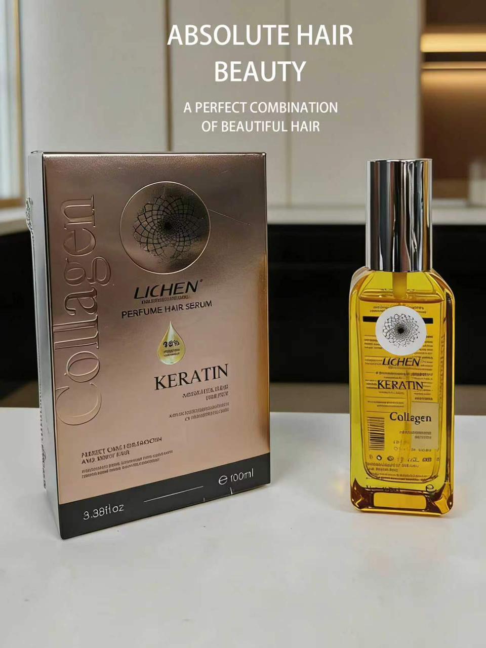 Lichen Keratin Hair Serum – Smooth & Repair Formula (100ml)
