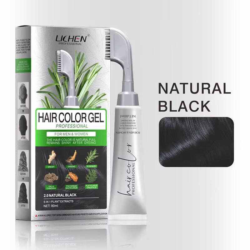 Lichen Hair Colour Gel 80ml – Single Tube | Long-Lasting, Easy Application Hair Dye