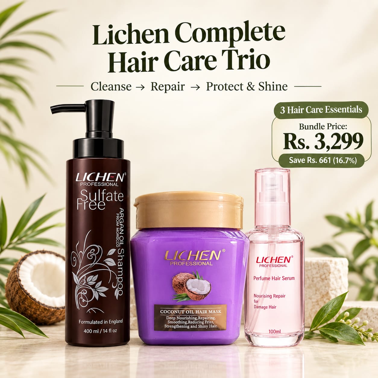 Lichen Complete Hair Care Trio