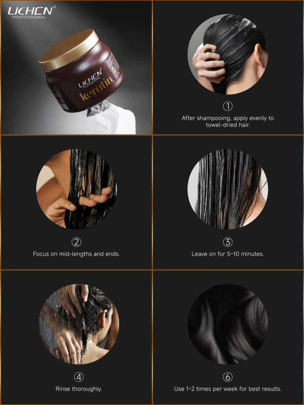 Lichen Keratin Hair Mask 500ml – Deep Repair & Intense Nourishment for Smooth, Frizz-Free Hair