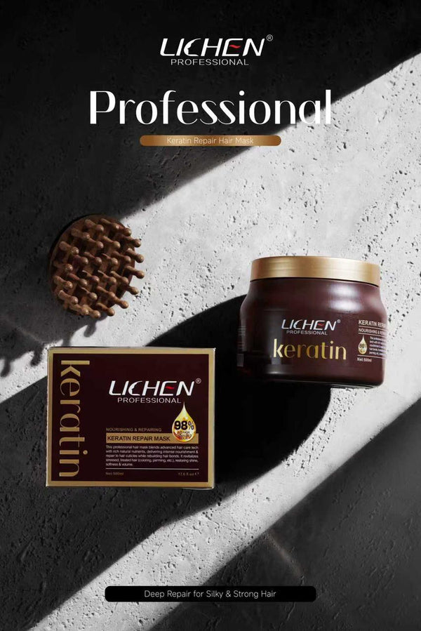 Lichen Keratin Hair Mask 500ml – Deep Repair & Intense Nourishment for Smooth, Frizz-Free Hair