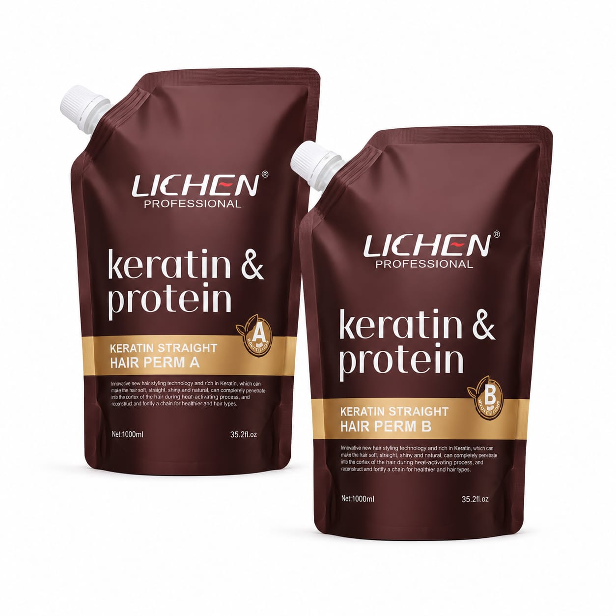 Lichen Hair Straightening Cream Salon Pack 2000ml (1000ml x2) – Professional Smoothening & Long-Lasting Straight Hair