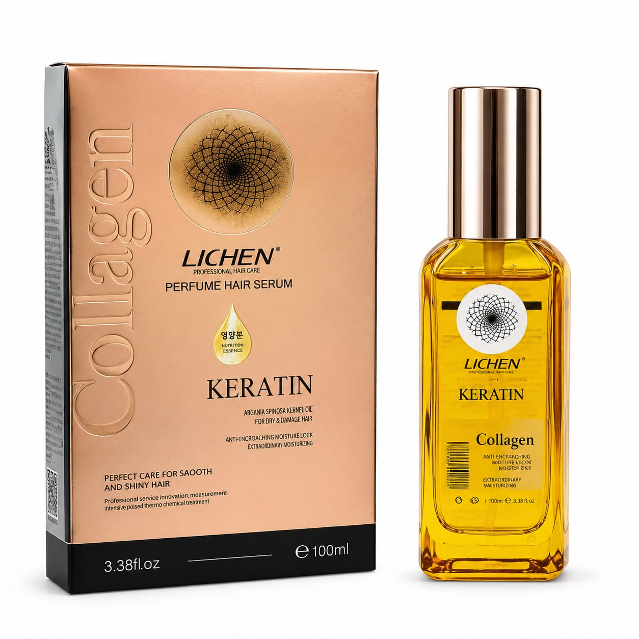 Lichen Keratin Hair Serum – Smooth & Repair Formula (100ml)
